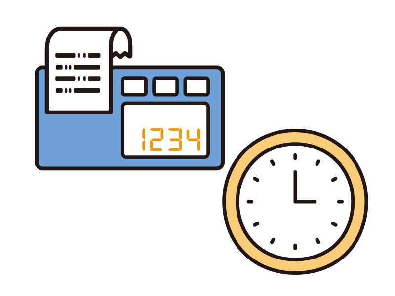 タクシーメーターと時計