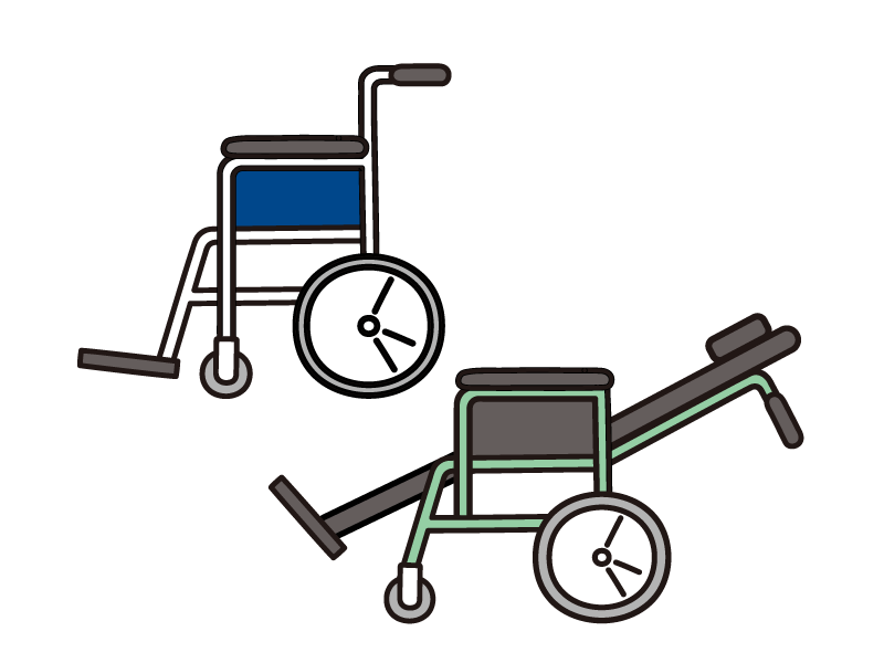 車いすとリクライニング車いす